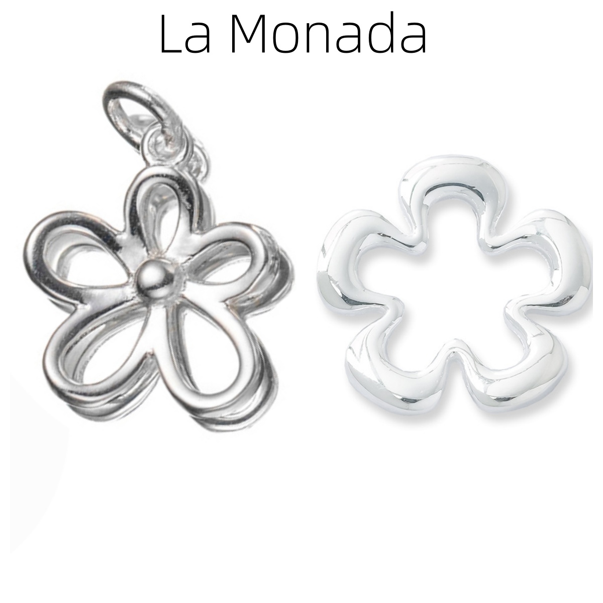 Jewelry Making In La - Zawieszka z ażurowym kwiatem ze srebra