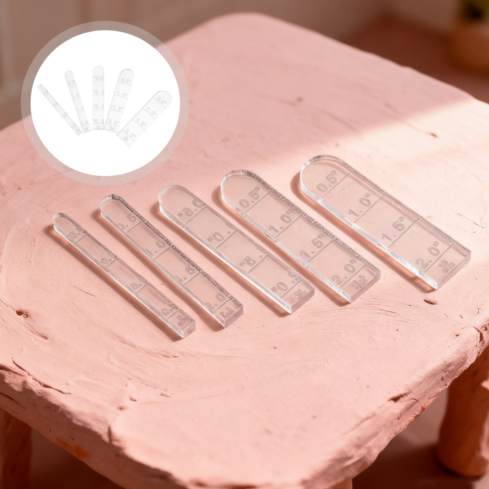 Jewelry Making Guide - 5-częściowy zestaw akrylowych szablonów grubości z