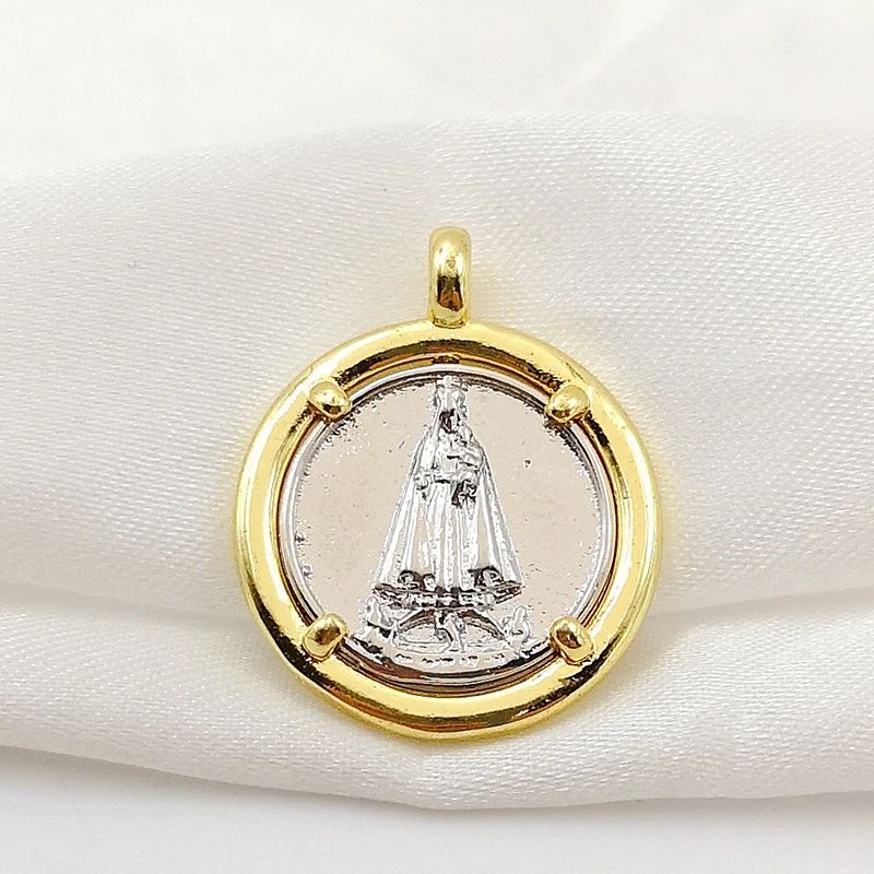 Jewelry Making In La - Pozłacane zawieszki Matki Boskiej z Fatimy