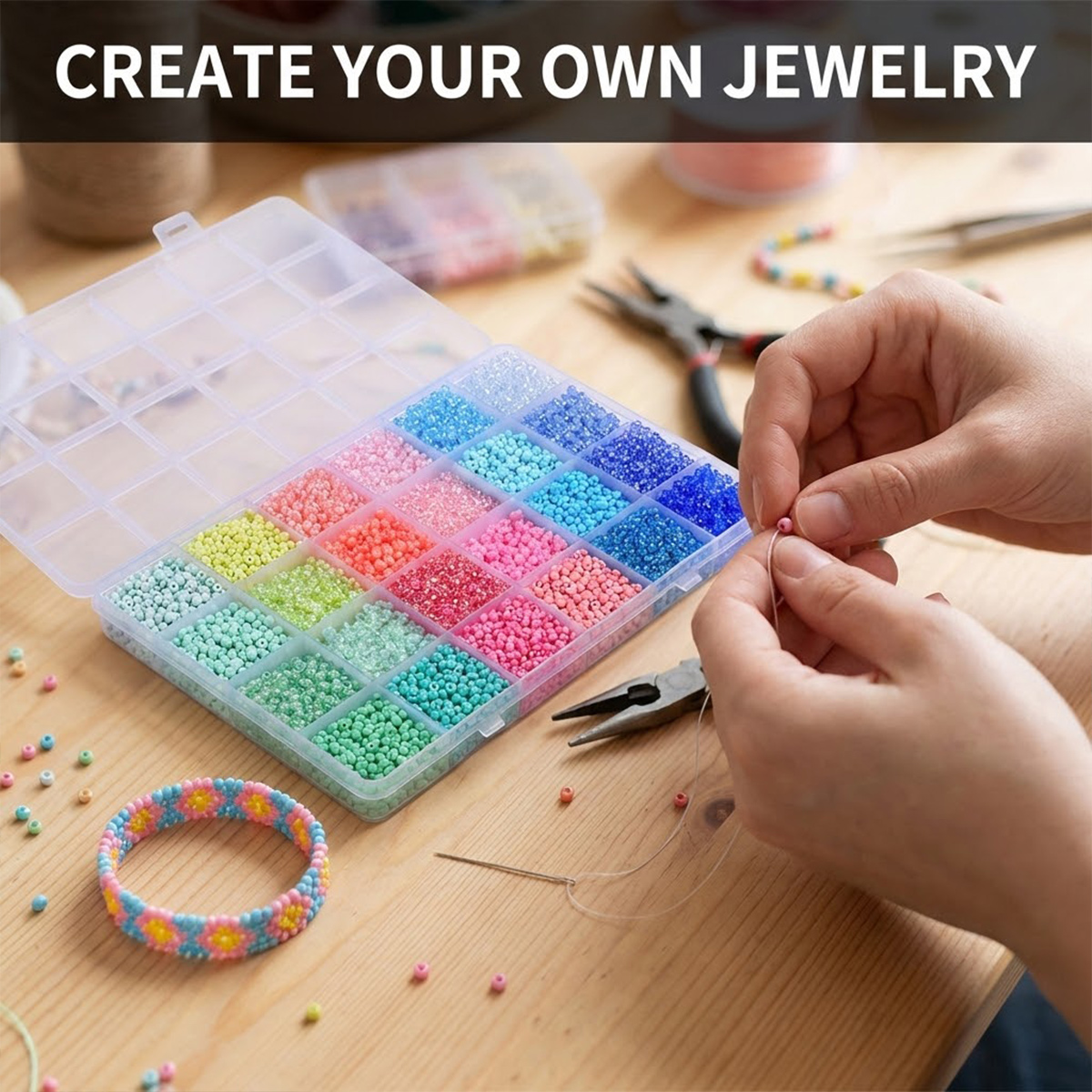 Zestaw 5200 sztuk szklanych ko – Jewelry Making Tutorials recenzja i cena